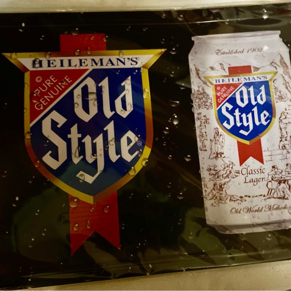 Heileman's Old Style Lager tin sign